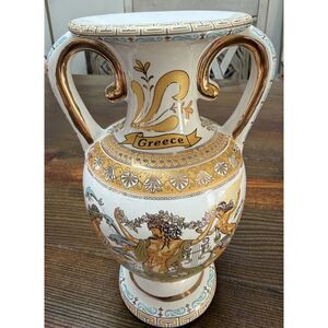 Handmade Greek Vase with 24k Gold